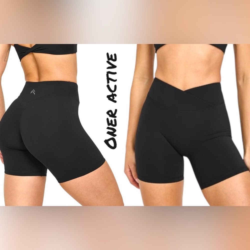 Oner Active Women’s Black Stretch Active Unified Wrap Shorts 6” - Size S